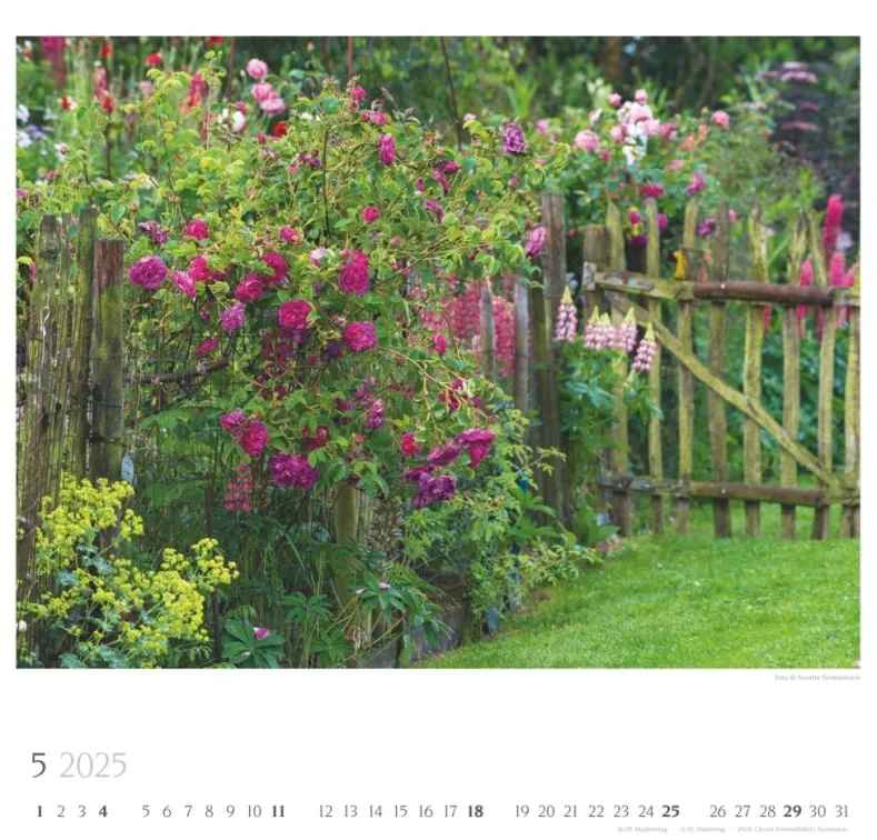 Weingarten Bauerngarten Kalender 2025