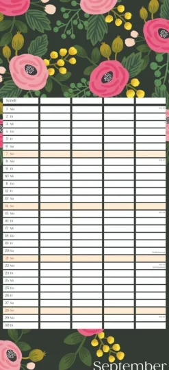 Weingarten Floral Total Familienplaner 2025