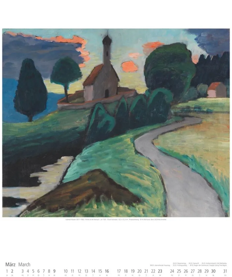 Weingarten Gabriele Munter Kalender 2025