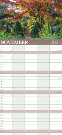 Weingarten Garten Familienplaner 2025