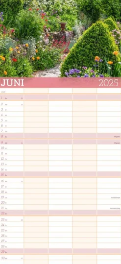Weingarten Garten Familienplaner 2025