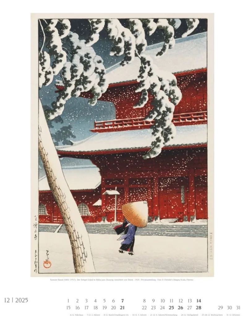 Weingarten Japan Art Kalender 2025