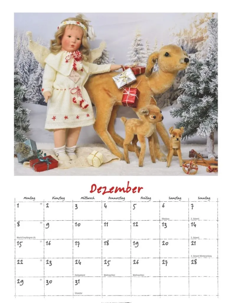 Weingarten Kathe Kruse Puppen Kalender 2025