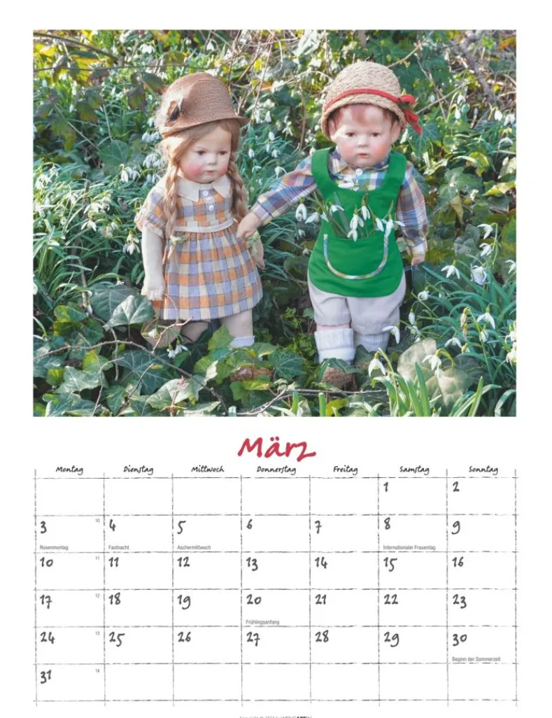 Weingarten Kathe Kruse Puppen Kalender 2025