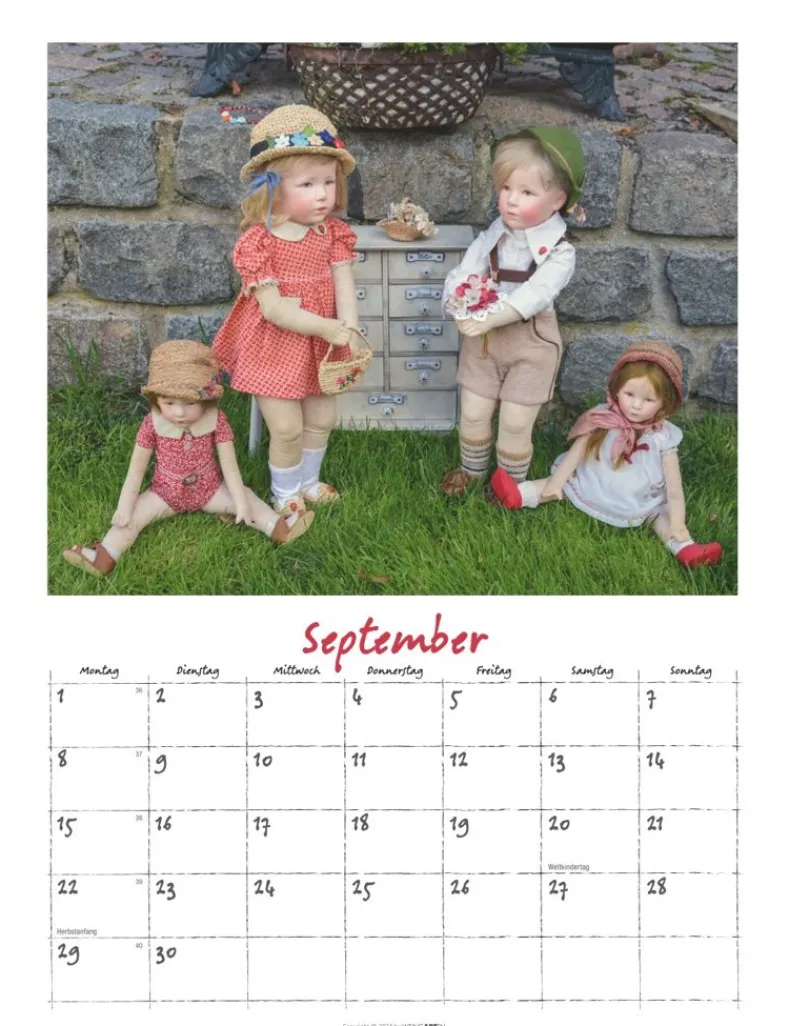 Weingarten Kathe Kruse Puppen Kalender 2025