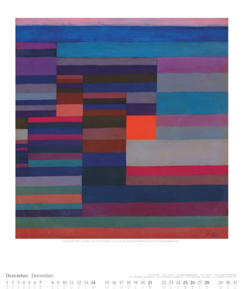 Weingarten Paul Klee Kalender 2025