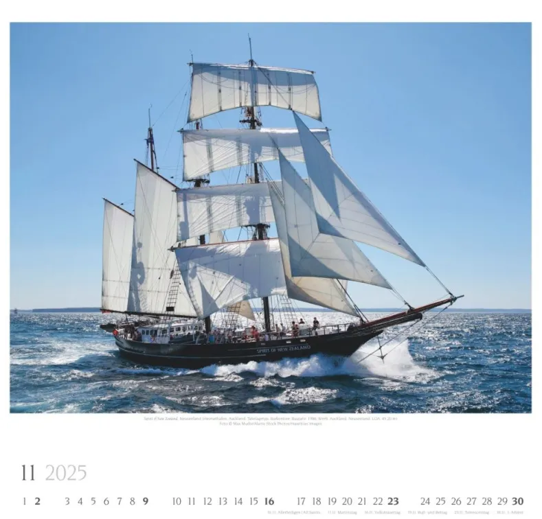 Weingarten Tall Ships Kalender 2025
