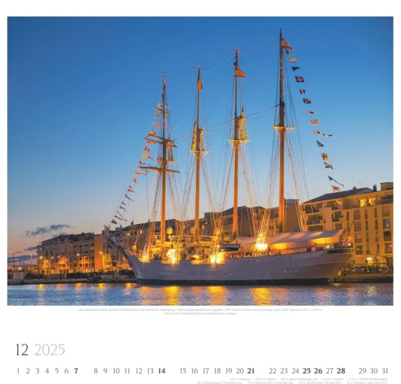 Weingarten Tall Ships Kalender 2025