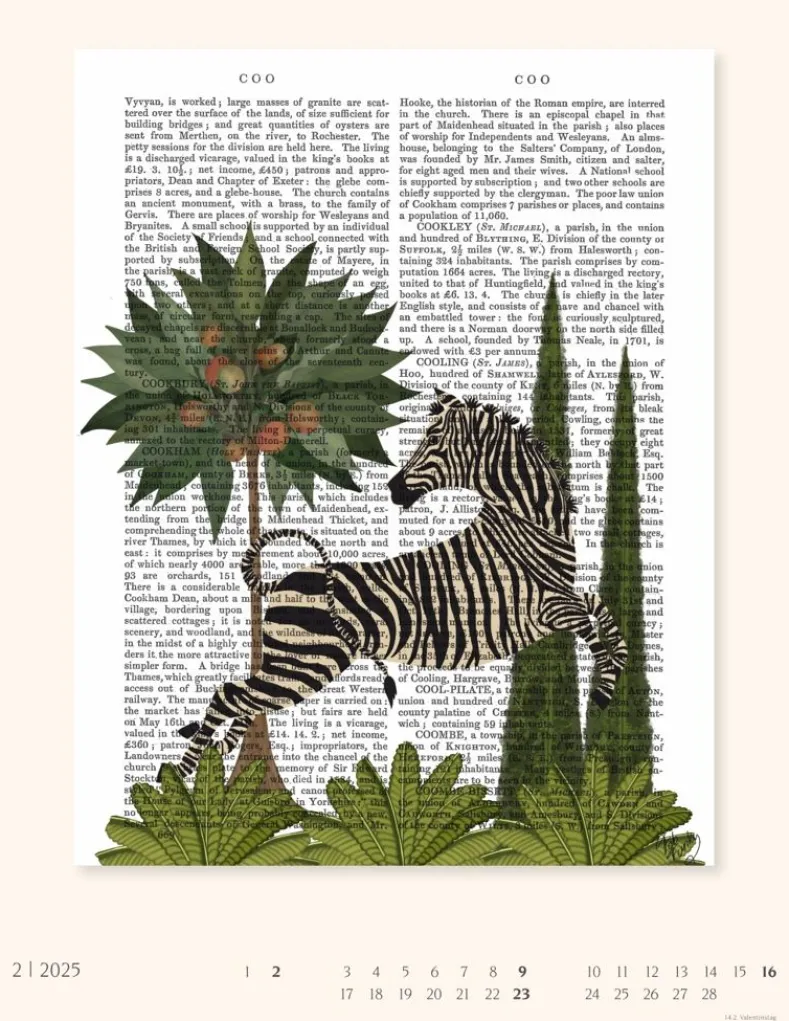 Weingarten Vintage Book Art Kalender 2025