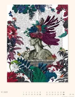 Weingarten Vintage Book Art Kalender 2025